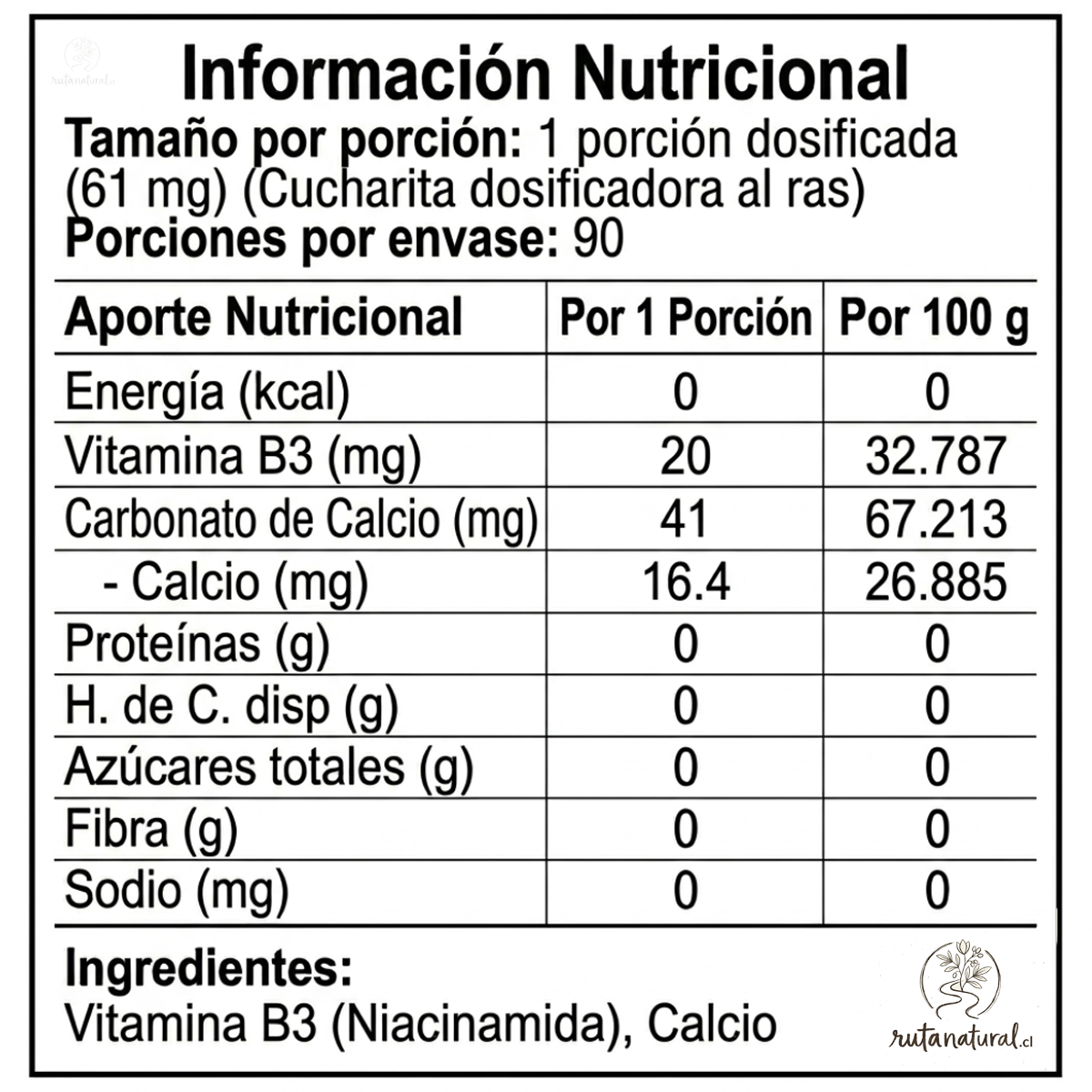 Vitamina B3 - Dulzura Natural