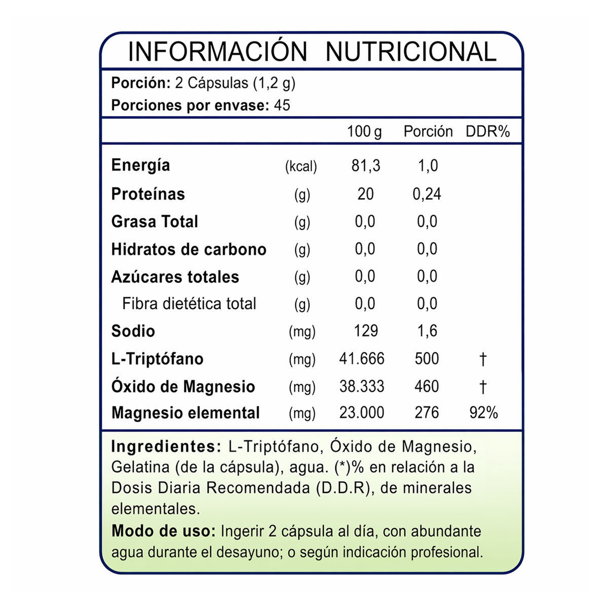 L-Triptófano 500mg
