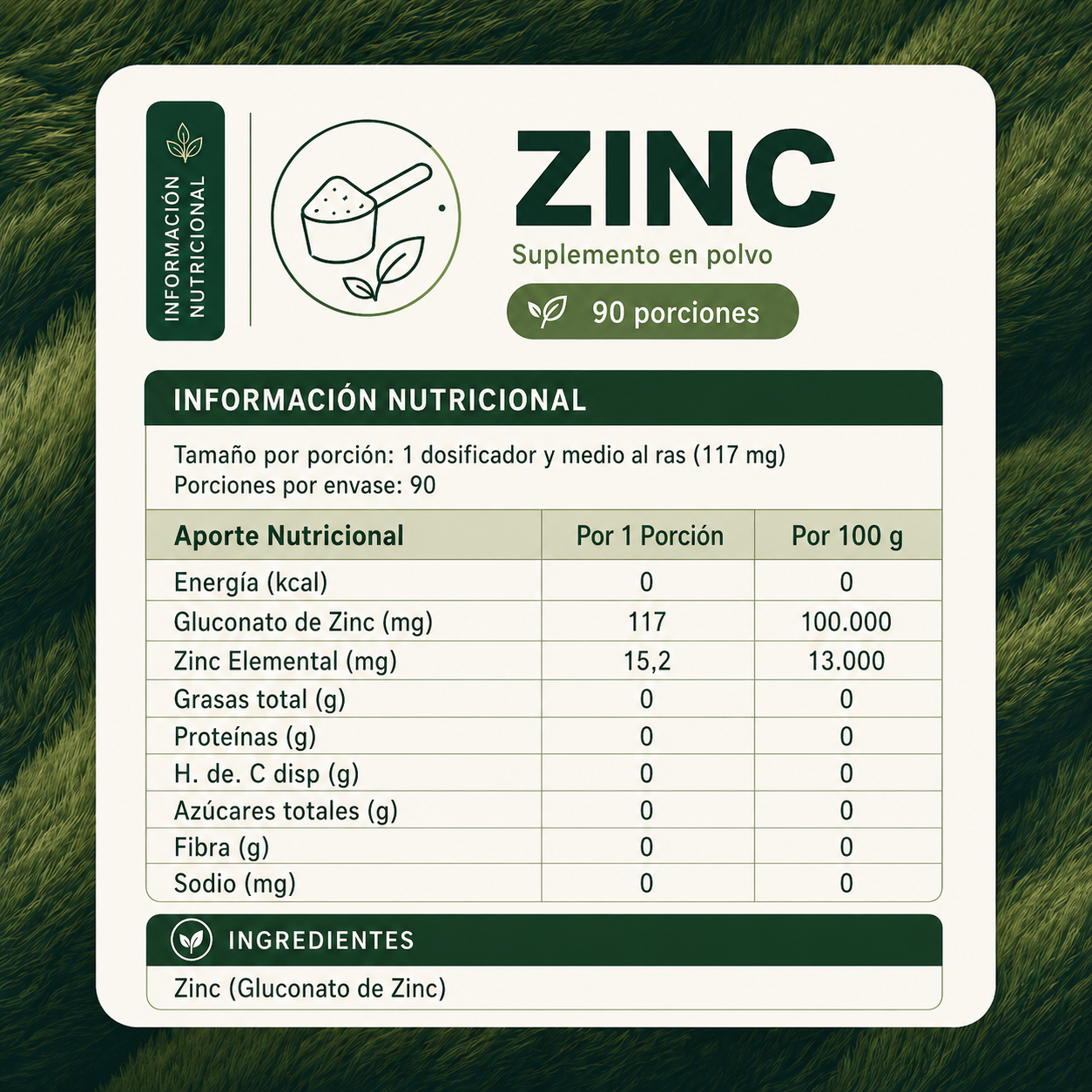 Zinc - Dulzura Natural