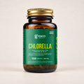 Chlorella RI&CO, frasco de 100 tabletas de 500 mg.