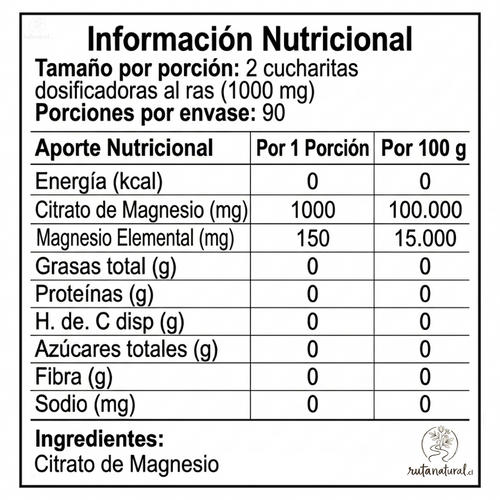Citrato De Magnesio - Dulzura Natural
