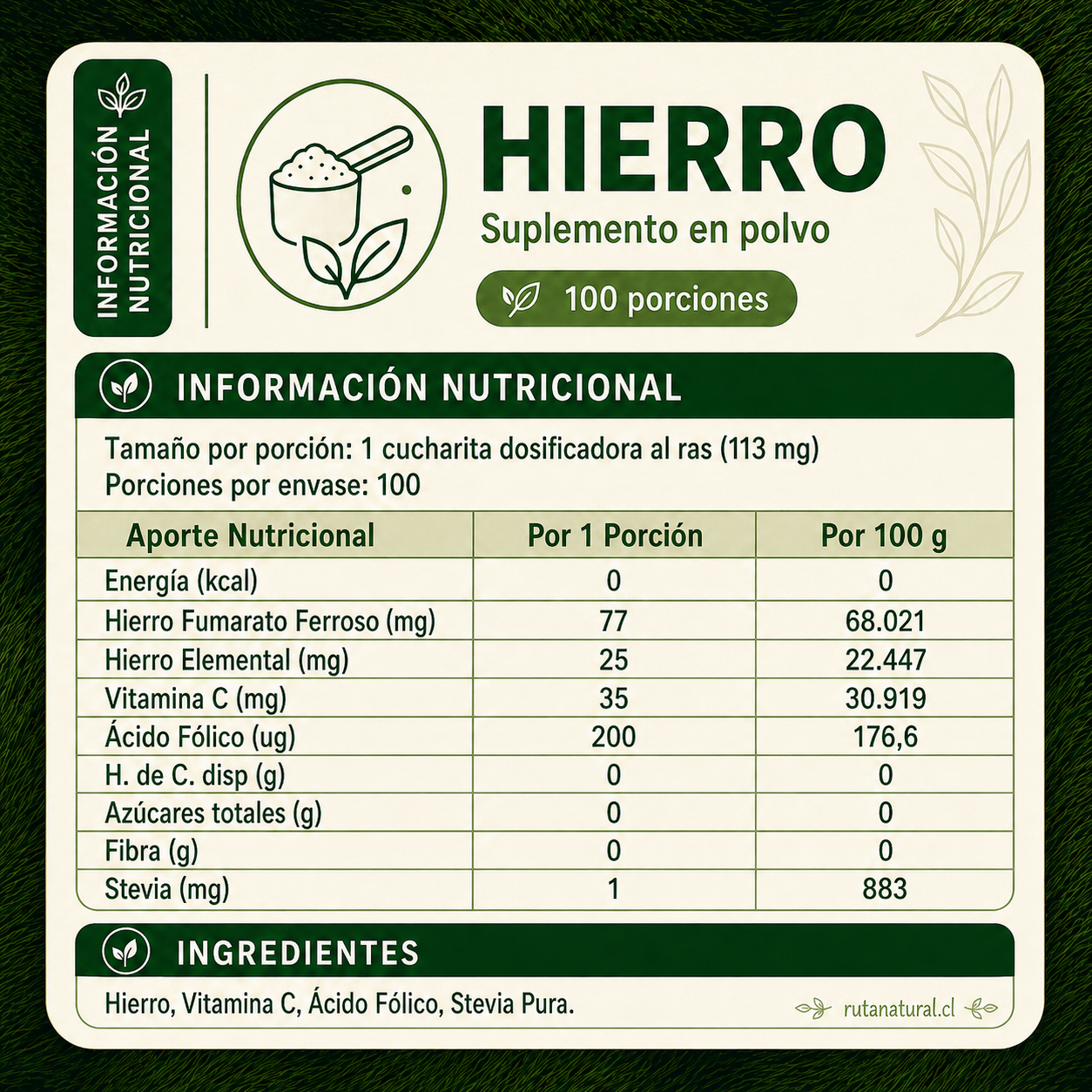 Hierro Elemental - Dulzura Natural