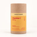 Vitamina C BioStream 500 mg, envase de cartón con 120 cápsulas.