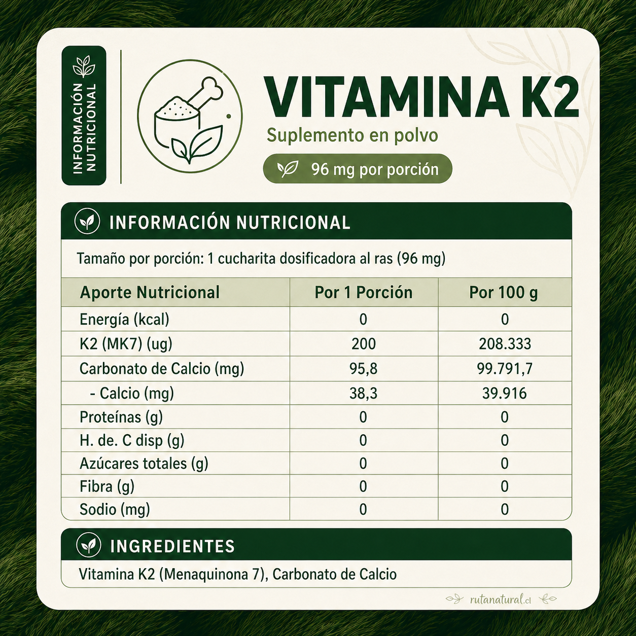 Vitamina K2 - Dulzura Natural