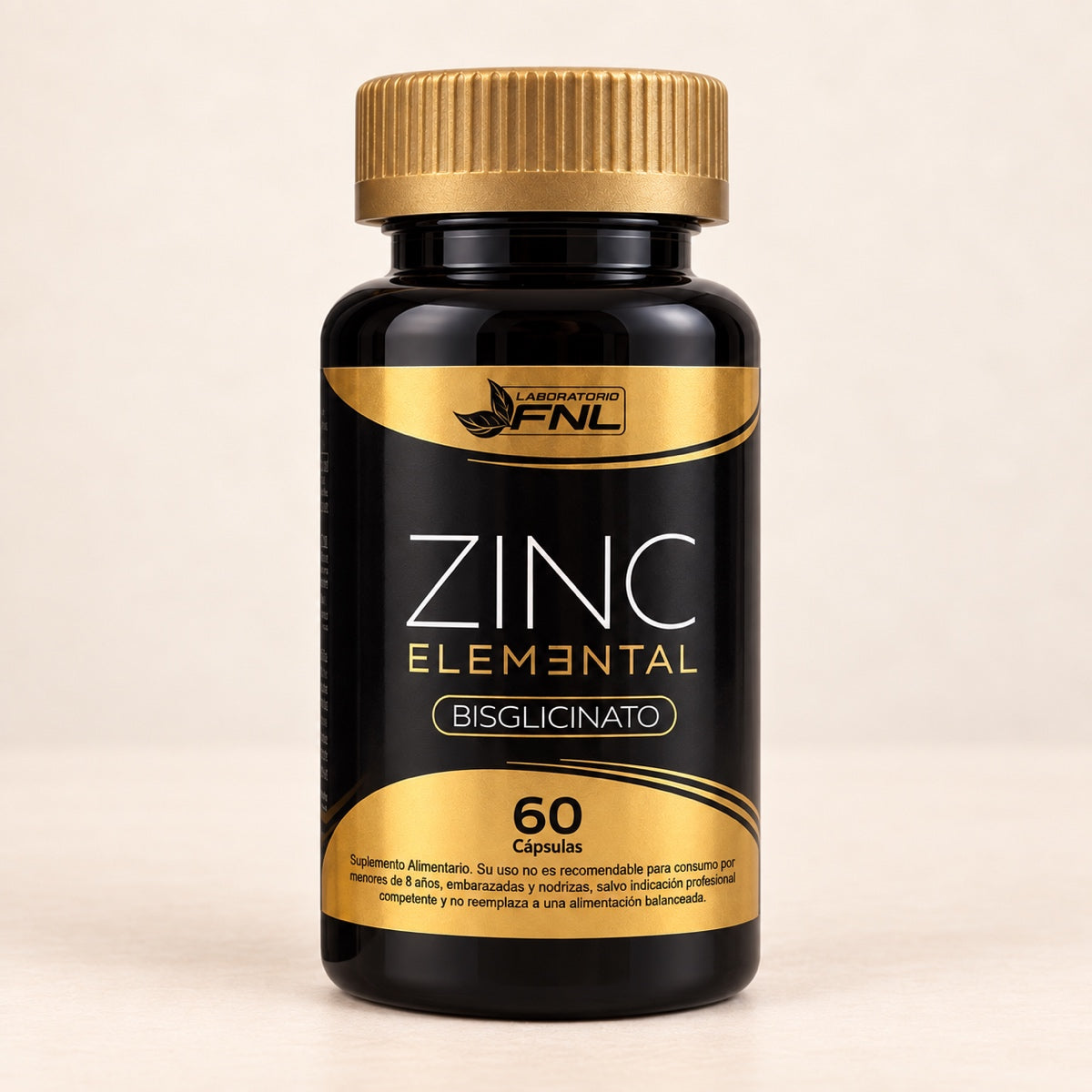 Zinc Elemental Bisglicinato FNL, 60 cápsulas, frasco solo